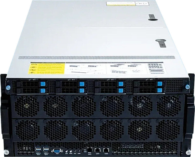 5U GPU Case Surporting 5 CRPS Modules, 8 GPU