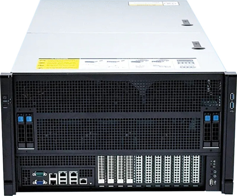 6U GPU Case Surporting 5 CRPS Modules, 8 GPU