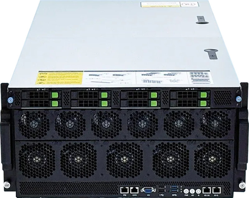 5U GPU Case Surporting 5 CRPS Modules, 8 GPU
