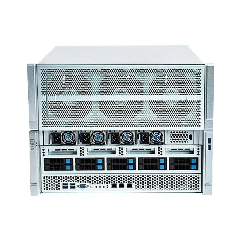 8U GPU Case Surporting 5 CRPS Modules, 20 GPU